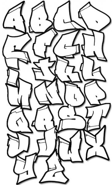 3D Graffiti Alphabet Letters